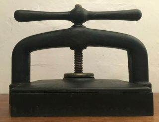 Antique Victorian Cast Iron Book Press