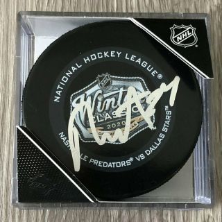 Roope Hintz Dallas Stars Signed 2020 Winter Classic Game Puck A W/exact Proof