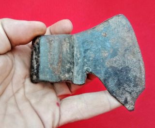 Vintage Old Hand Forged Wrought Iron Axe Hatchet Wood Cutter Tool Axes Head J4