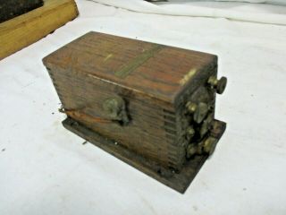 Antique Vintage Ford Model A T Coil Buzz Box Detroit Coil Company Wood