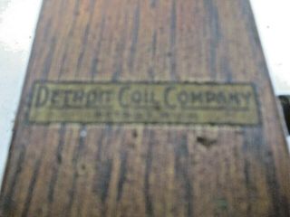 antique vintage Ford Model A T COIL buzz BOX DETROIT COIL COMPANY wood 2