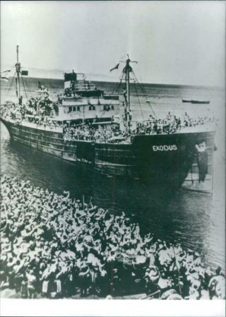 Vintage Photograph Of Picture Of A Ship In Jerusalem