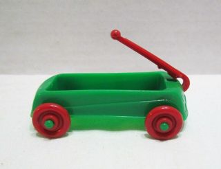 Acme Express Vintage Hard Plastic Toy Wagon Dollhouse Miniature C.  1950 
