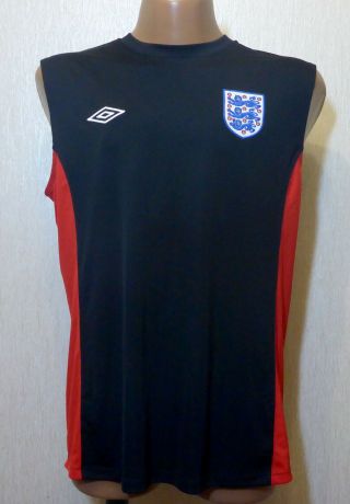England National Umbro Sleeveless Shirt Jersey Football Soccer Size Xl