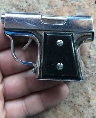 Old Dzaman Gun Shaped Cigarette Lighter Vintage Auto Automatic Pistol Tobacco Us