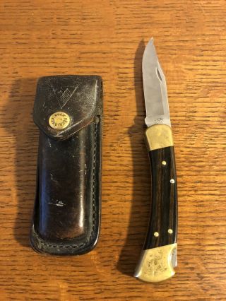 Vintage Buck Knives 110 Folding Hunter Knife - 0110brs6 - B