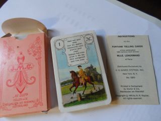 Vintage J.  M.  C.  Mlle Lenormand Fortune Telling Cards No.  12274