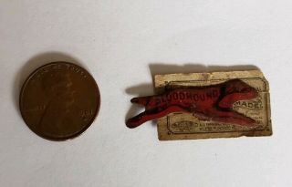 Vintage Bloodhound Tin Tobacco Tag W/ Tabs