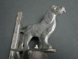 VTG Antique Wall Mounted Cast Iron Dinner Bell with Decorative Hunting Dog 6539 2