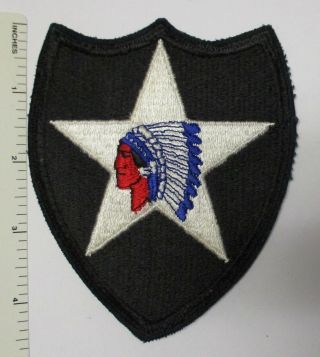 2nd Infantry Division Us Army Patch 1960s Vintage Cut Edge
