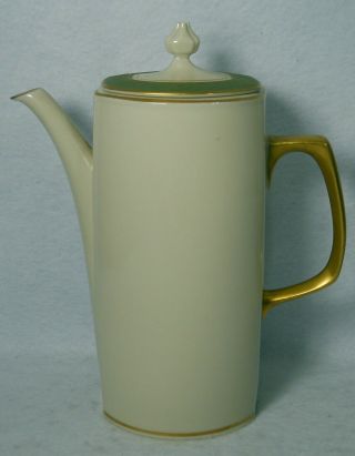 Franciscan China Antique Green Pattern Coffee Pot & Lid