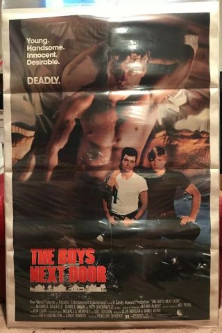 Vintage Movie Poster 1 Sheet The Boys Next Door Charlie Sheen 1985 P1