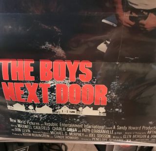 Vintage Movie Poster 1 sheet The Boys Next Door Charlie Sheen 1985 P1 3