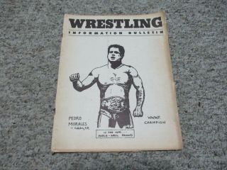 Wrestling Information Bulletin.  Pedro Morales.  16 1972
