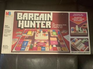Vintage 1981 Mb Bargain Hunter Board Game 100 Complete Milton Bradley 9,