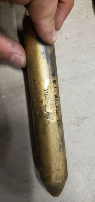 Vintage Lufkin USA Little Joe Oil Gauging Tape Measure Brass Plumb Bob Gas Tool 2