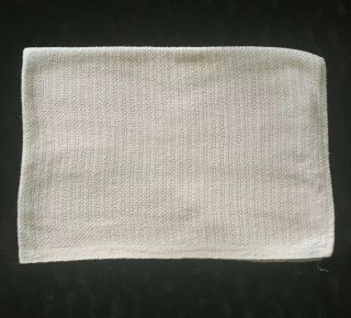Vintage White Baby Blanket Cotton Thermal Open Waffle Weave Woven