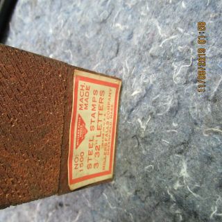 Vtg.  Steel Stamps Punch Set A - Z 3/16 " Miller Falls Co.  1500 Machine U.  S.  A.  B3