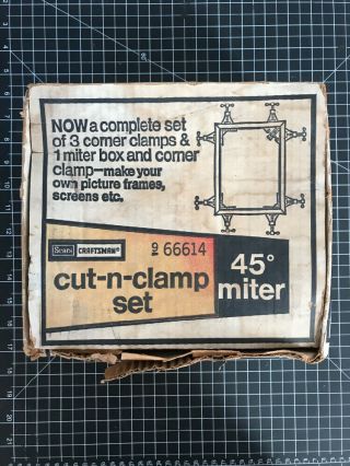 Vtg Sears Craftsman 9 66614 Cut - N - Clamp Set 45 Degree Miter For Picture Frames