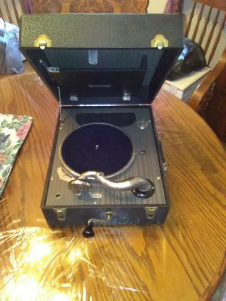 Antique Phonola Phonograph Wind Up Victrola Type Record Player