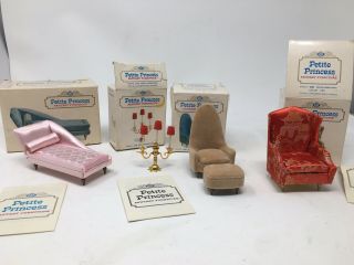 Vintage Ideal Petite Princess 1964 Dollhouse Furniture Accessories 4 Pieces•mint