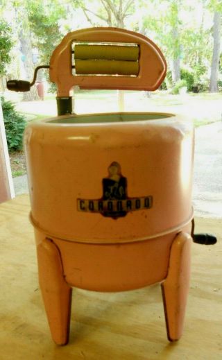 Vintage Coronado Washing Machine With Ringer Childs Tin Toy 12 " Tall