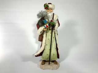 Carved Vintage Father Christmas / Santa Claus Figurine 17 " Tall