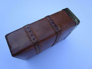 Vintage Princess Gardner Leather Hinged Box Cigarette Case 2