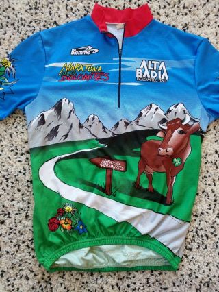 Vintage Italian Biking Cycling Jersey - Size 4 Large - Maratona D 