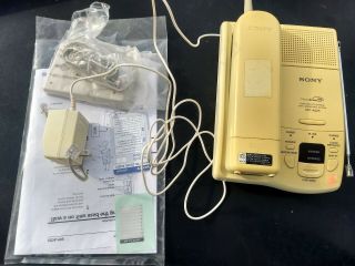 Sony SPP - AQ25 Cordless Telephone With Answering Machine Cream Vintage 3