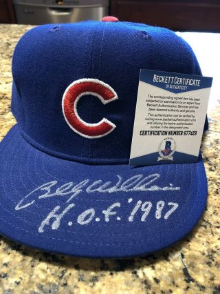 Billy Williams Signed Autographed Chicago Cubs Hat Beckett Hof W/inscription
