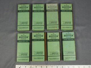 8 Vintage Boxes of Bostitch Staples 8000 SHCR 5019 3/8 