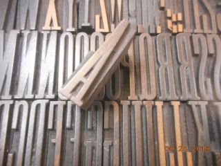 Printing Letterpress Printer Block Marked Condensed Wood Alphabet Antique