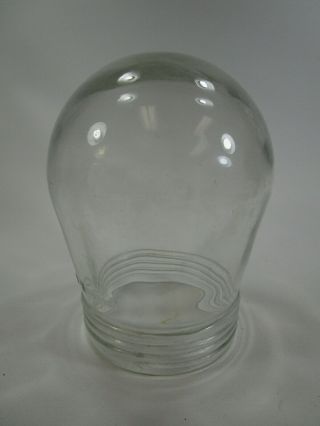 Vintage Goodrich Industrial Explosion Proof Clear Glass Globe Light Fixture