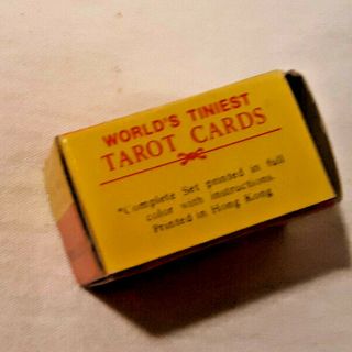 Vintage ' World ' s Tiniest TAROT CARD Set ' by Merrimack Publ,  full color,  instr NIB 2
