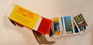 Vintage ' World ' s Tiniest TAROT CARD Set ' by Merrimack Publ,  full color,  instr NIB 3
