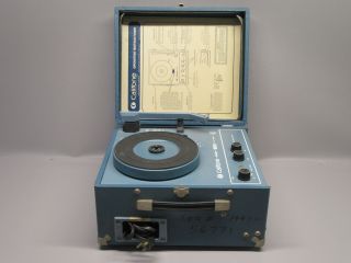 Vintage Califone Model 1430k Blue Phonograph/record Player
