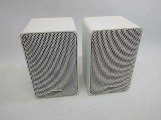 Vintage Realistic Minimus 7 White Speakers 40 - 2045 - 8 Ohms 40 Watt