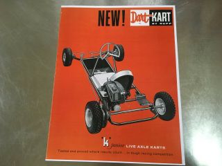 Vintage Rupp Dart Kart Advertising Brochure For " K " Junior Series 4 Pg Usa Litho