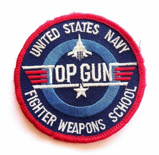 Top Gun Vintage Embroidered Patch 7.  3 Cm / 2.  8 " Inches
