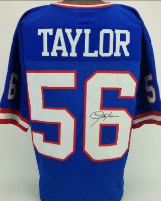 Lawrence Taylor Signed Jersey Jsa Witness Ny Giants Football Autograph