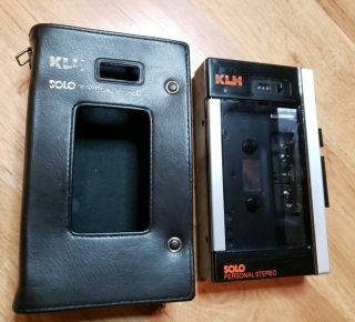 Vintage Klh Solo S - 100 Cassette Player Walkman
