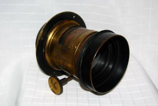 Antique R.  Walzl No.  1624 Brass Wet Plate Portrait Lens (late 1800s)