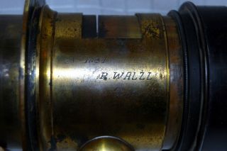 Antique R.  Walzl No.  1624 Brass Wet Plate Portrait Lens (Late 1800s) 2