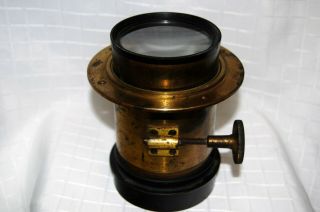 Antique R.  Walzl No.  1624 Brass Wet Plate Portrait Lens (Late 1800s) 3