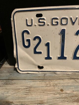 Vintage U.  S.  Government License Plate 2