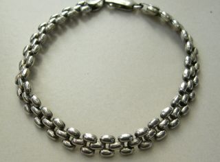 Vintage Su Italian 925 Sterling Silver Link Bracelet - 7 3/8 "