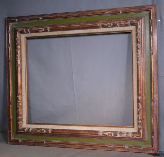 Vintage Spanish Revival Baroque Carved Gilt Wood Picture Frame 16x20 Brutalist