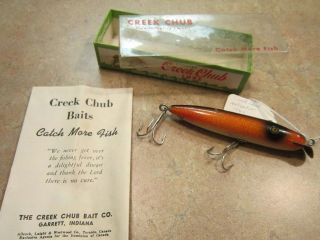 Vintage Creek Chub Anteater Shur - Strike 1930 Box And Papers