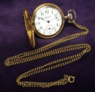 1901 U.  S.  Watch Co.  Waltham 36mm Fancy Gold Filled 0s Pocket Pendant Watch